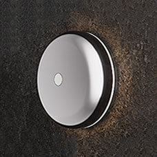 Polished Chrome Chime Doorbell + LED Light by Luxello Door Bells